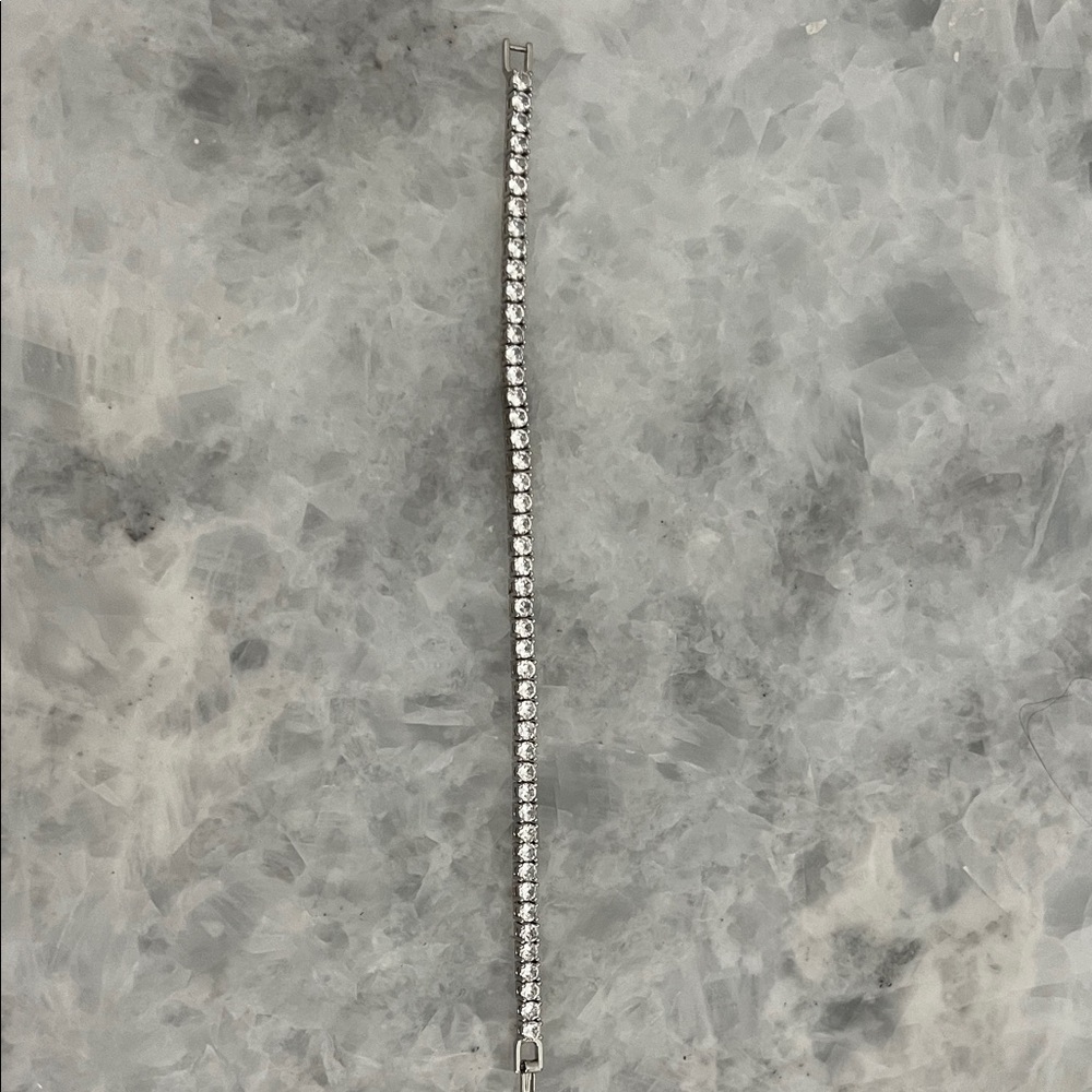 Elegant Silver Tennis Bracelet